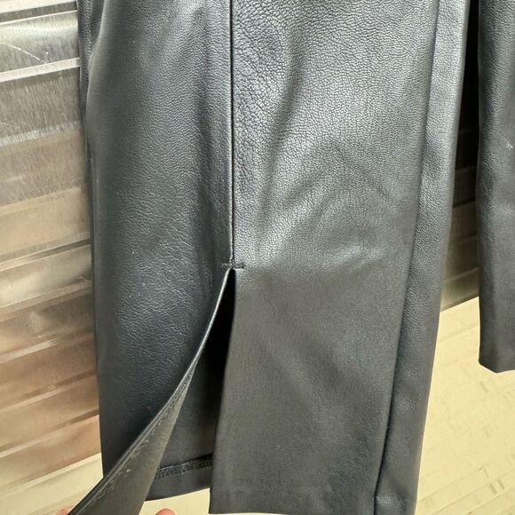Kancan Slit Leg Faux Leather Flare Leg Pants NWT 28 - Picture 7 of 12
